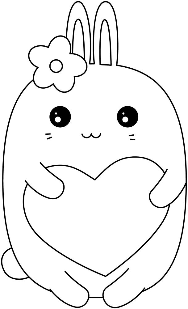 Kawaii Bunny Coloring Page Md Coloring Page — Free Printable — free printable coloring page