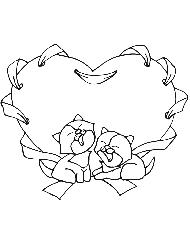 Lovely Kittens Coloring Page Md Coloring Page — Free Printable — free printable coloring page