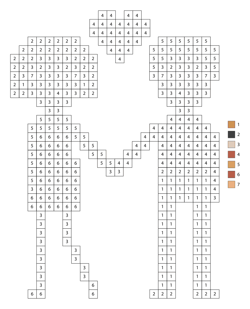 Pixel Couple Color By Number 1 Md Coloring Page — Free Printable — free printable coloring page