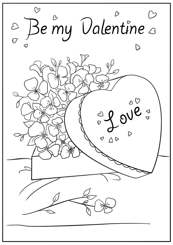 St Valentines Day Card 16 Coloring Page Md Coloring Page — Free Printable — free printable coloring page