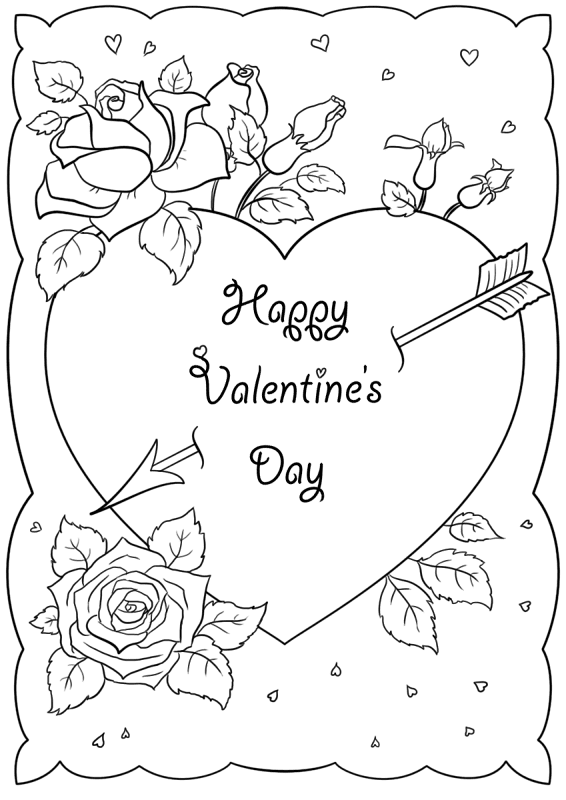 St Valentines Day Card 8 Coloring Page Md Coloring Page — Free Printable — free printable coloring page