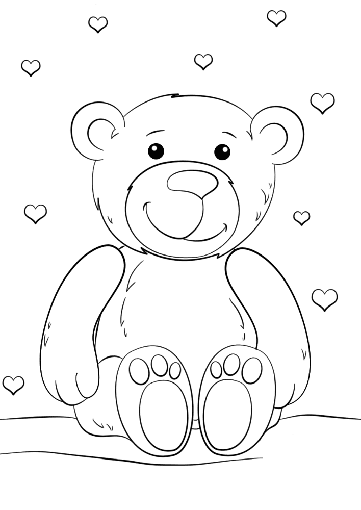 Teddy Bear Coloring Page Md Coloring Page — Free Printable — free printable coloring page