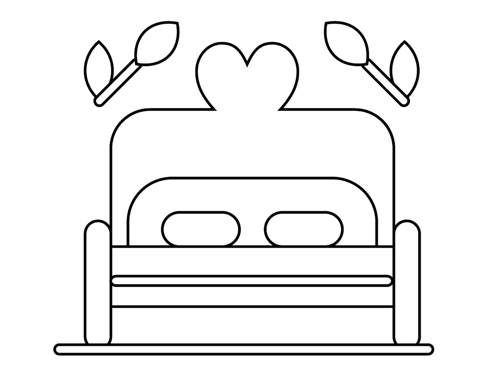 4171393 Bed Day Heart Love Valentine Valentines Wedding Coloring Page Md Coloring Page — Free Printable — free printable coloring page