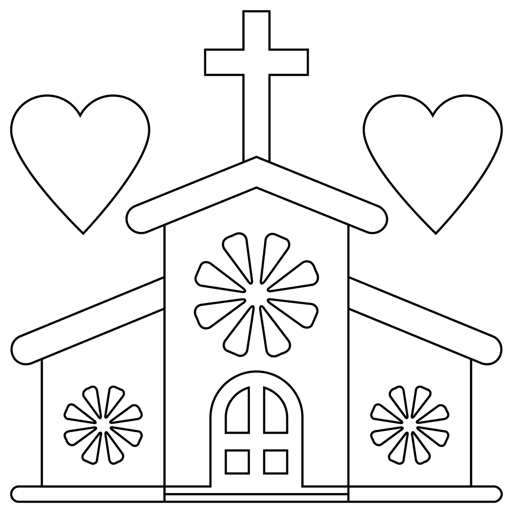 845 Wedding Church Coloring Page Md Coloring Page — Free Printable — free printable coloring page
