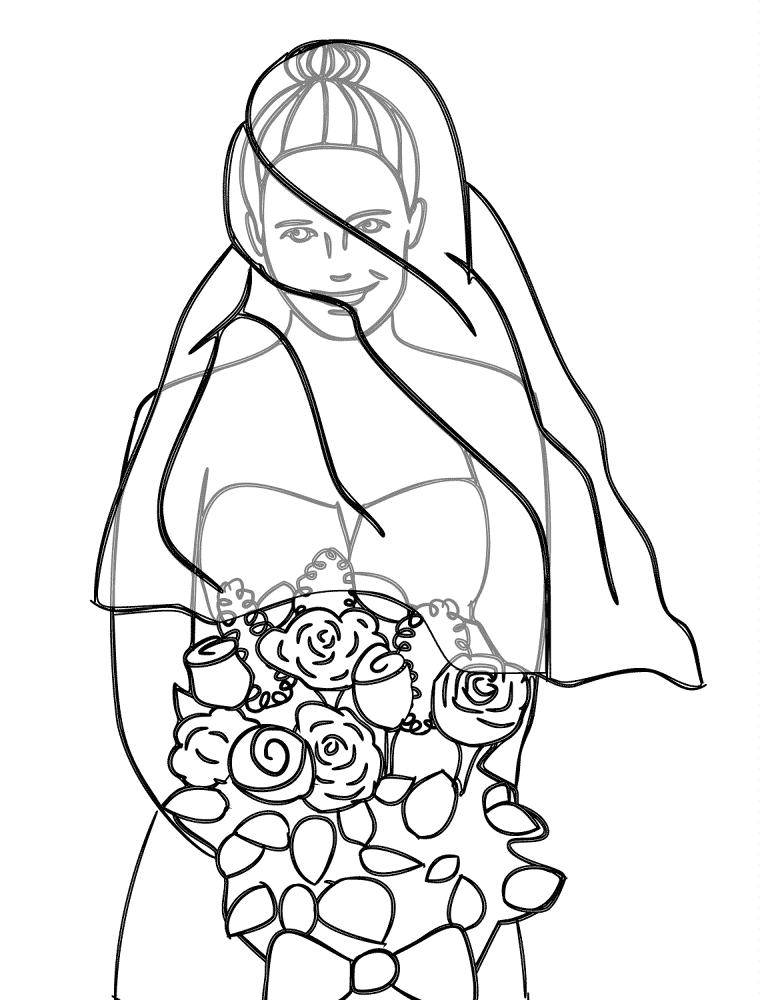 Bride Coloring Page Md Coloring Page — Free Printable — free printable coloring page