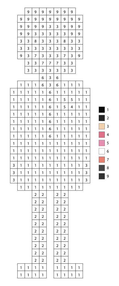 Pixel Groom Color By Number 1 Md Coloring Page — Free Printable — free printable coloring page