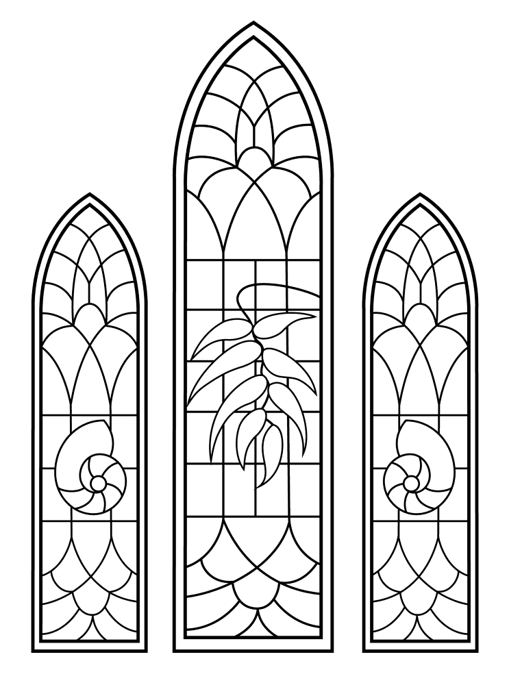 Stained Glass Windows From Wedding Chapel Coloring Page Md Coloring Page — Free Printable — free printable coloring page