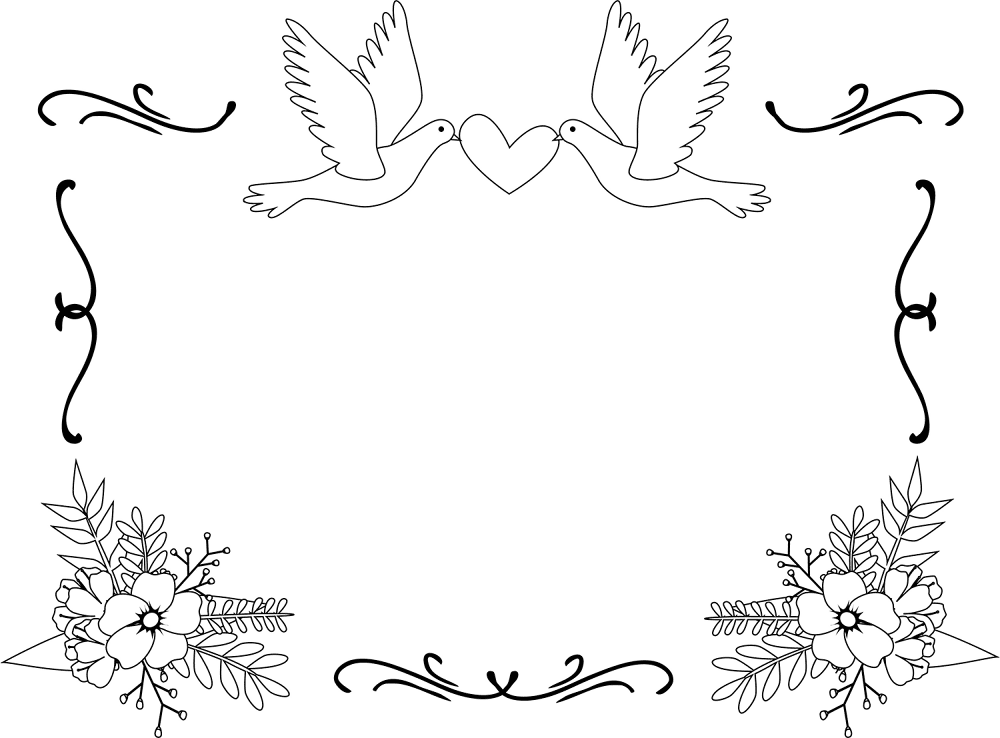 Wedding Border Coloring Page Md Coloring Page — Free Printable — free printable coloring page