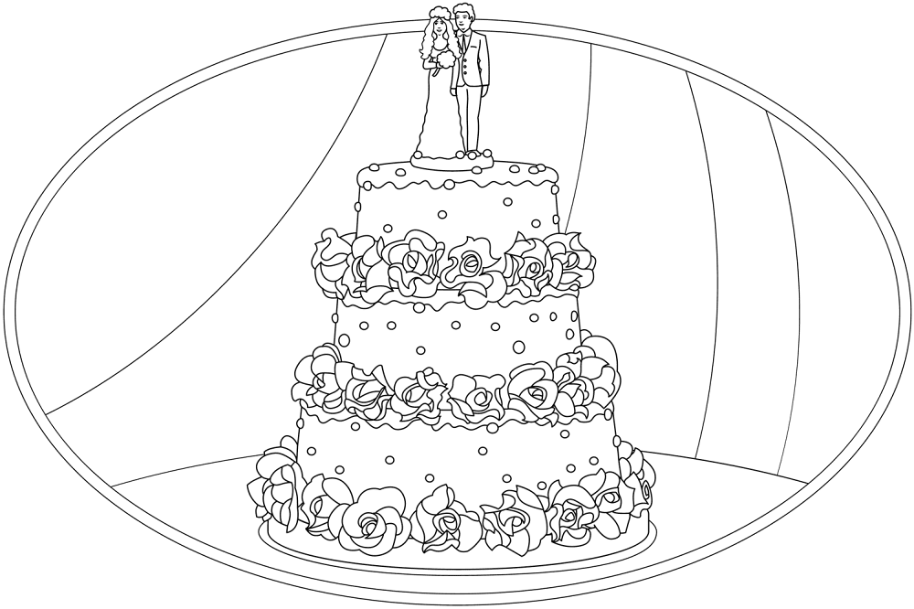 Wedding Cake Coloring Page Md Coloring Page — Free Printable — free printable coloring page