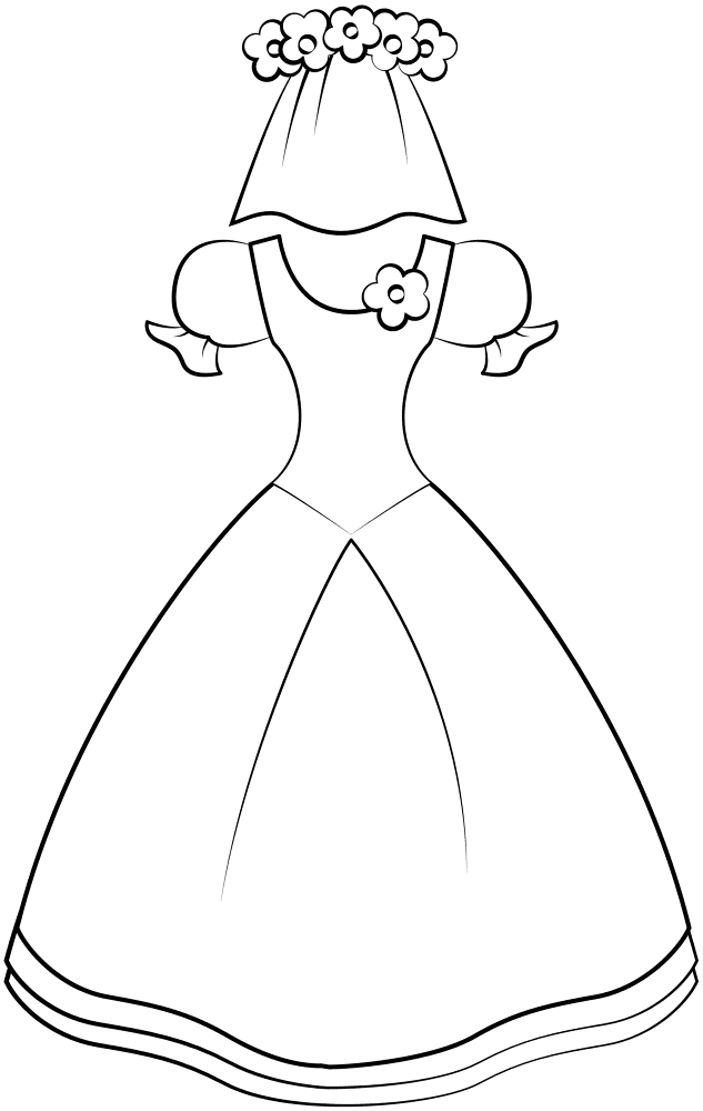 Wedding Dress Coloring Page Md Coloring Page — Free Printable — free printable coloring page