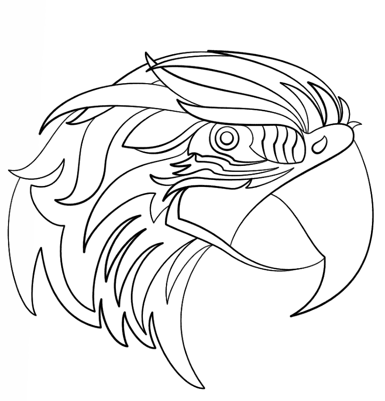 Abstract Parrot Coloring Page Md Coloring Page — Free Printable — free printable coloring page