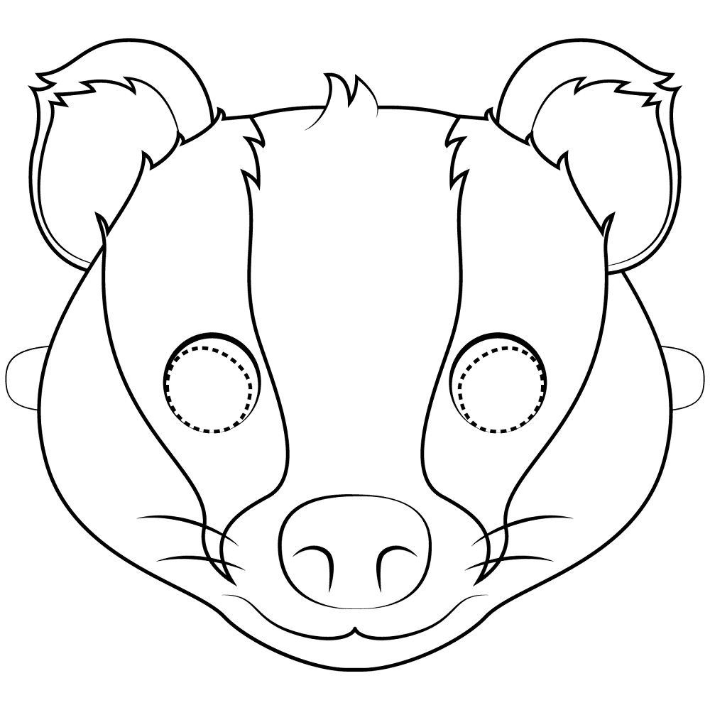 Badger Mask Coloring Page Md Coloring Page — Free Printable — free printable coloring page