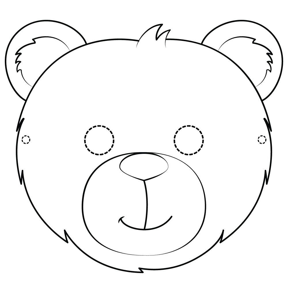 Bear Mask Coloring Page Md Coloring Page — Free Printable — free printable coloring page