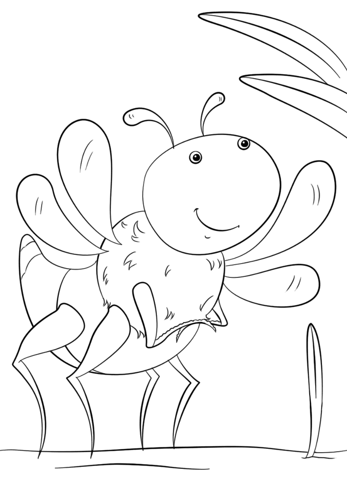 Cartoon Insect Coloring Page Md Coloring Page — Free Printable — free printable coloring page