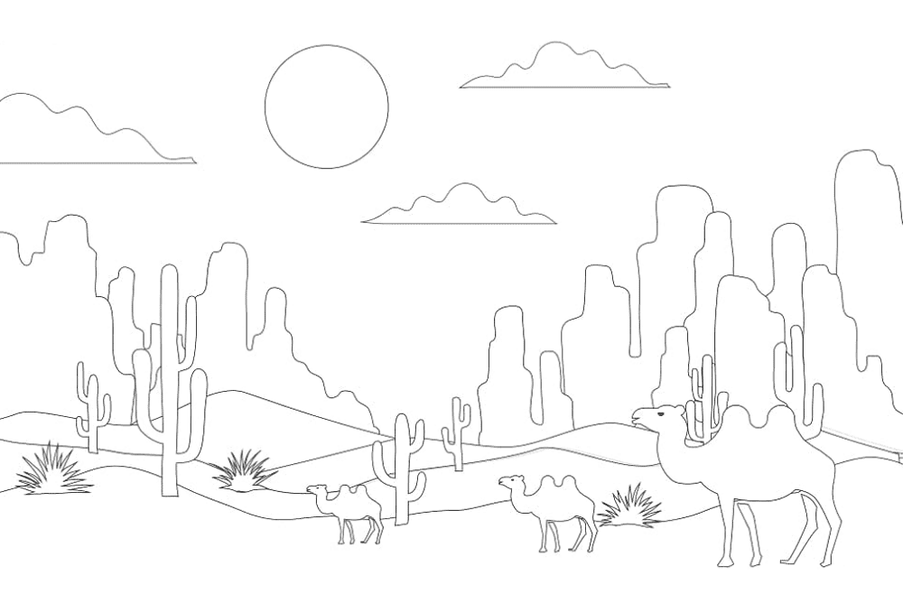 Desert Coloring Page Md Coloring Page — Free Printable — free printable coloring page