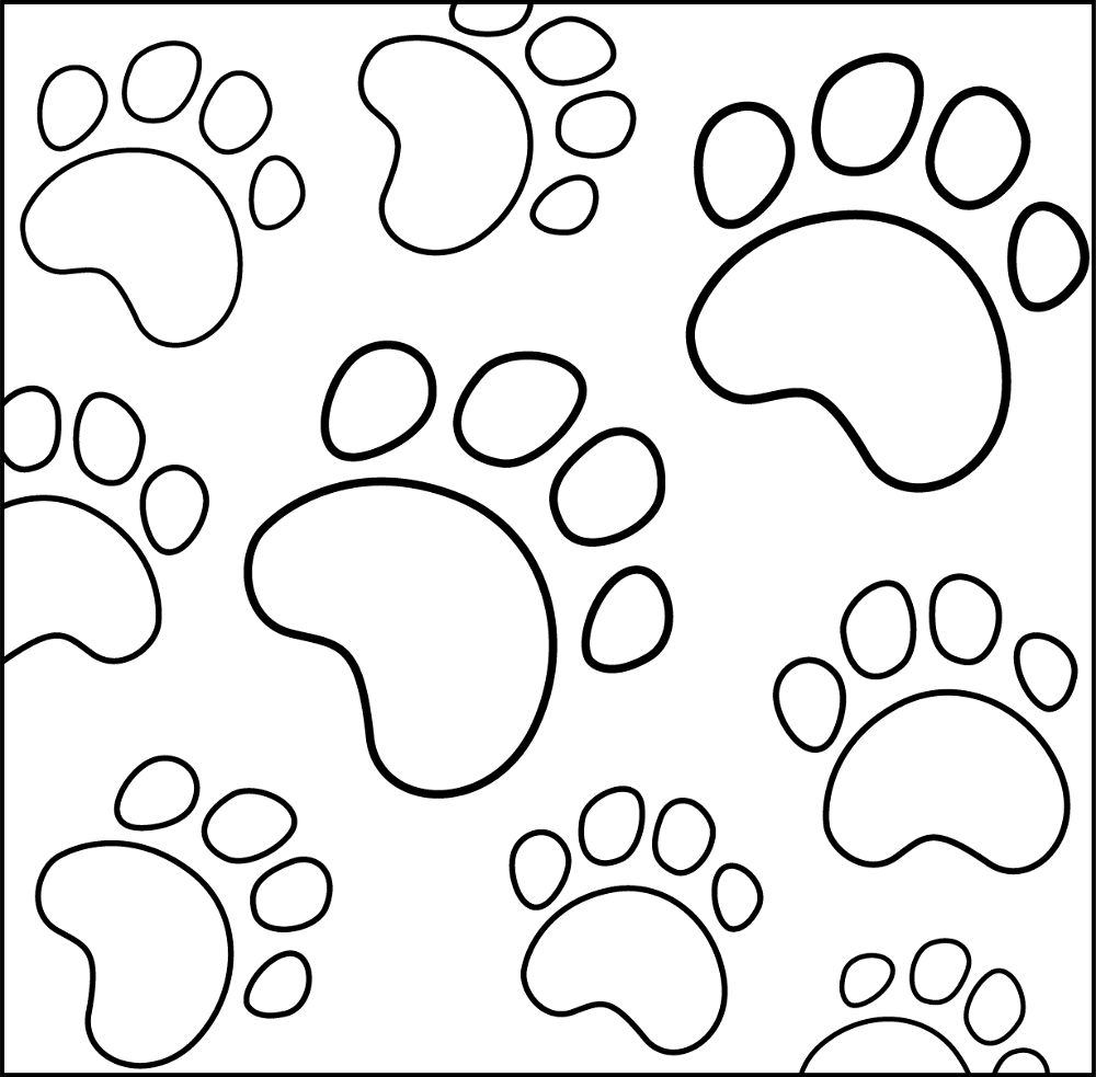 Dog Paw Pattern Coloring Page Md Coloring Page — Free Printable — free printable coloring page