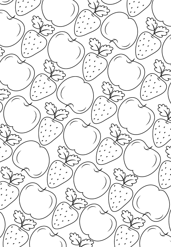 Fruit Pattern Coloring Page Md Coloring Page — Free Printable — free printable coloring page