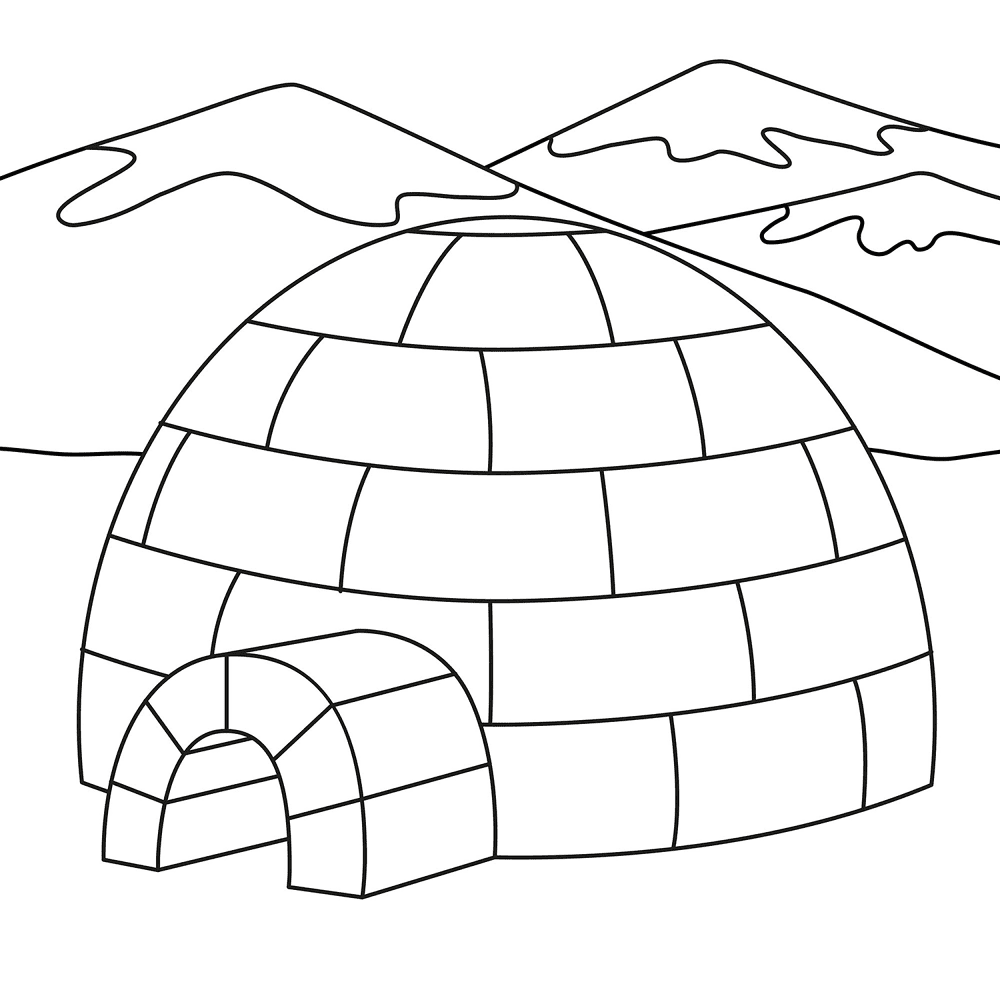 Igloo 2 Coloring Page Md Coloring Page — Free Printable — free printable coloring page