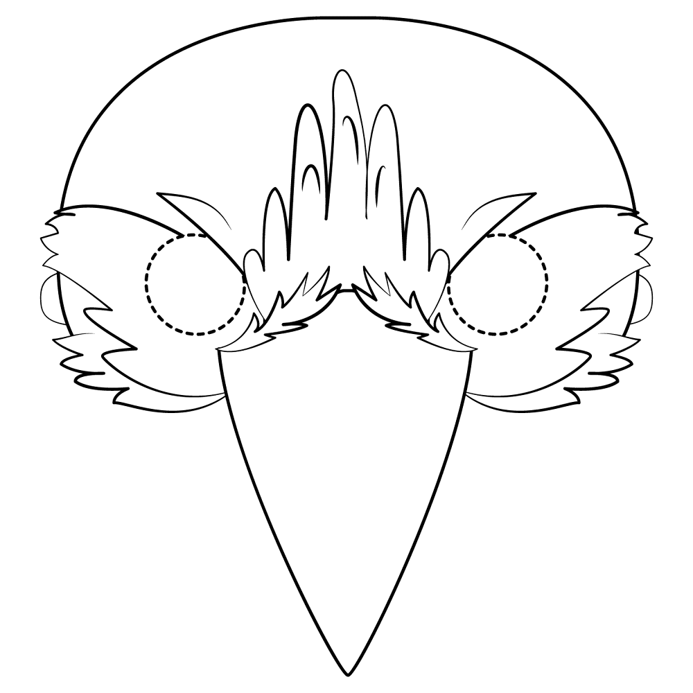 Kookaburra Mask Coloring Page Md Coloring Page — Free Printable — free printable coloring page