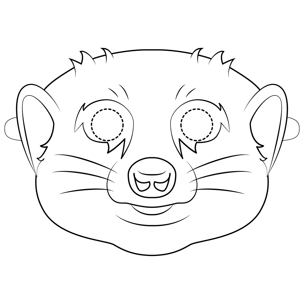 Meerkat Mask Coloring Page Md Coloring Page — Free Printable — free printable coloring page