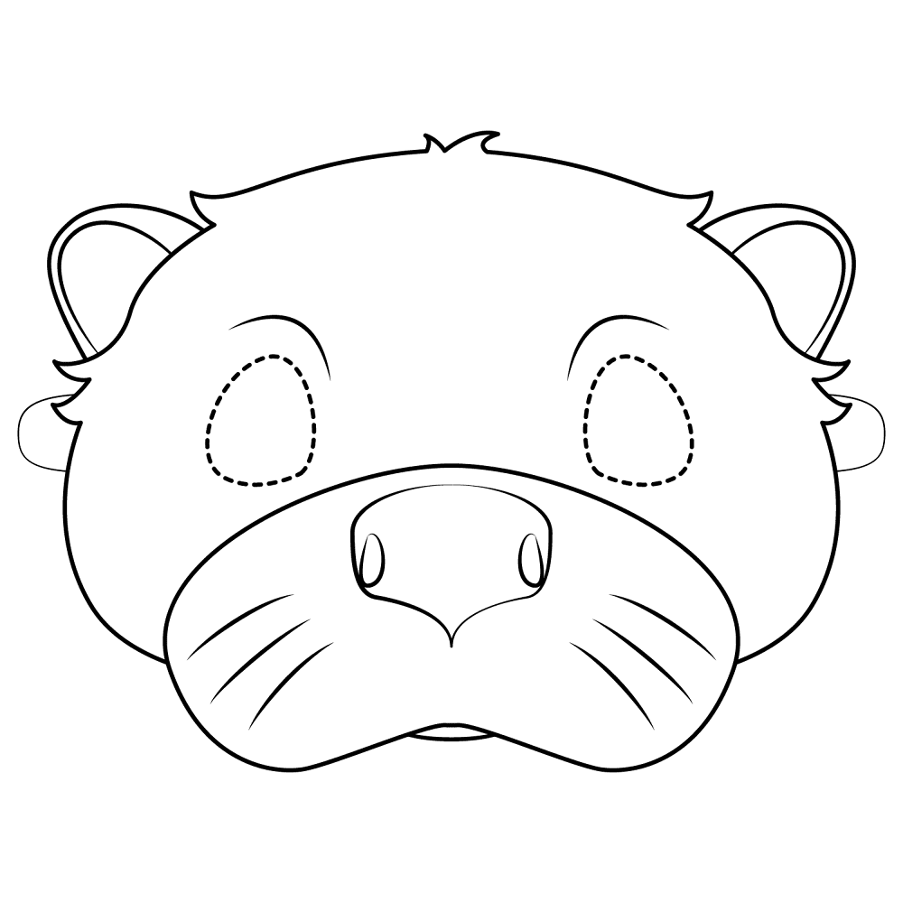 Otter Mask Coloring Page Md Coloring Page — Free Printable — free printable coloring page