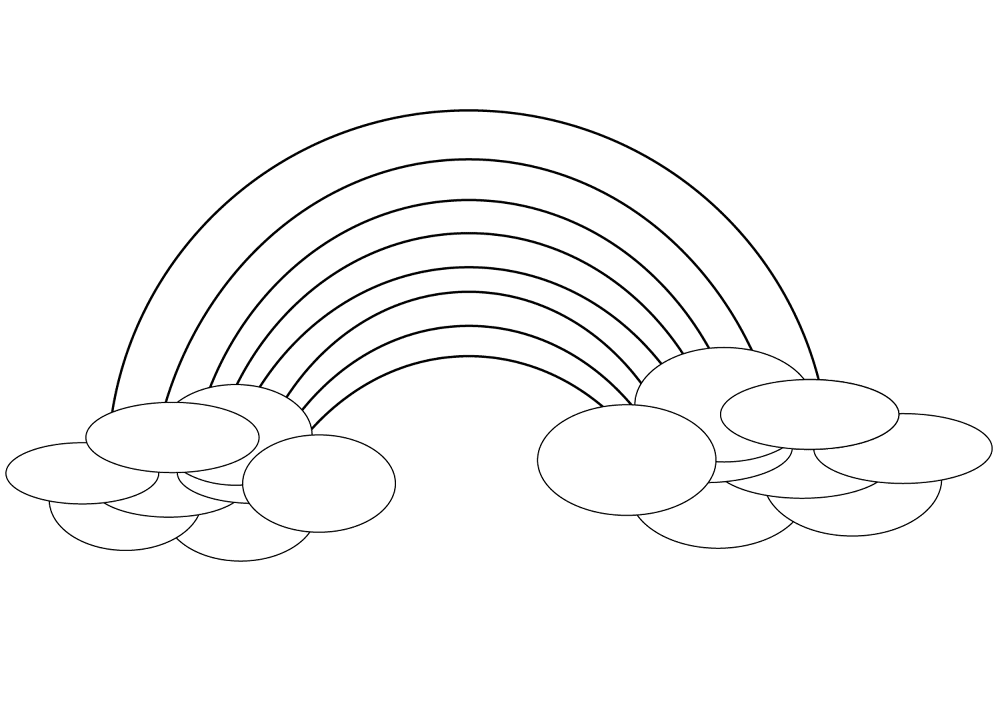 Rainbow With Clouds 1 Coloring Page Md Coloring Page — Free Printable — free printable coloring page