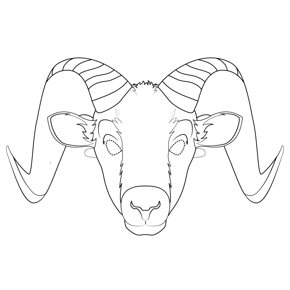 Ram Mask Coloring Page Md Coloring Page — Free Printable — free printable coloring page