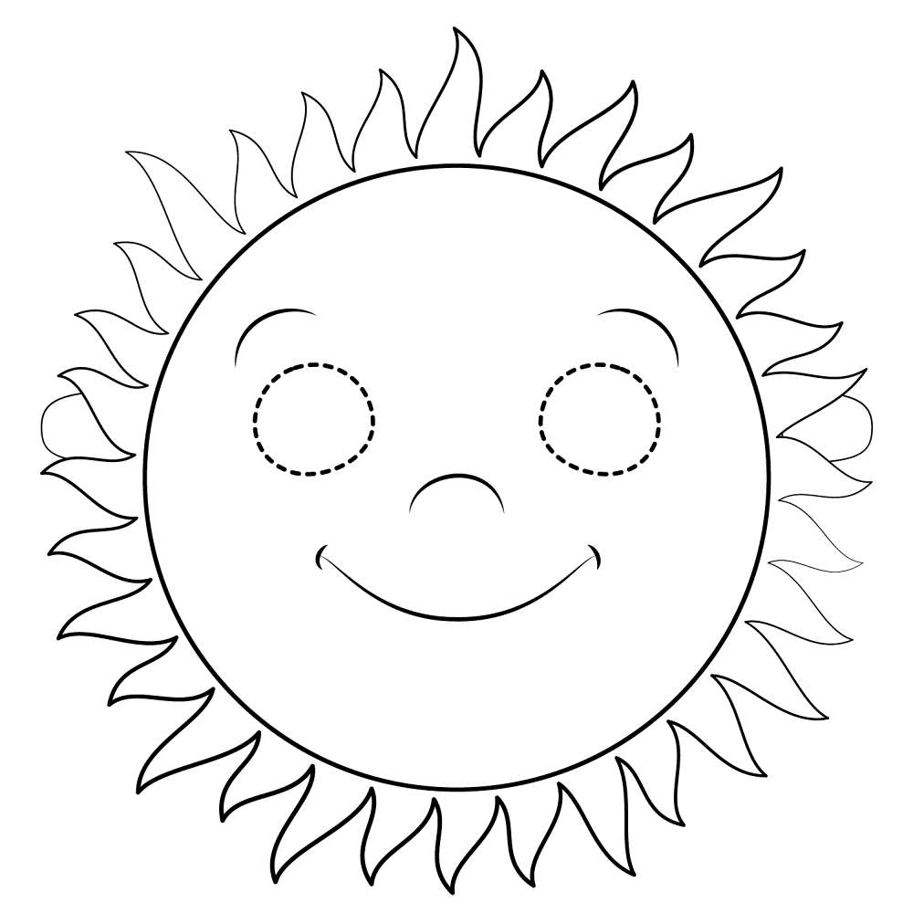 Sun Mask Coloring Page Md Coloring Page — Free Printable — free printable coloring page