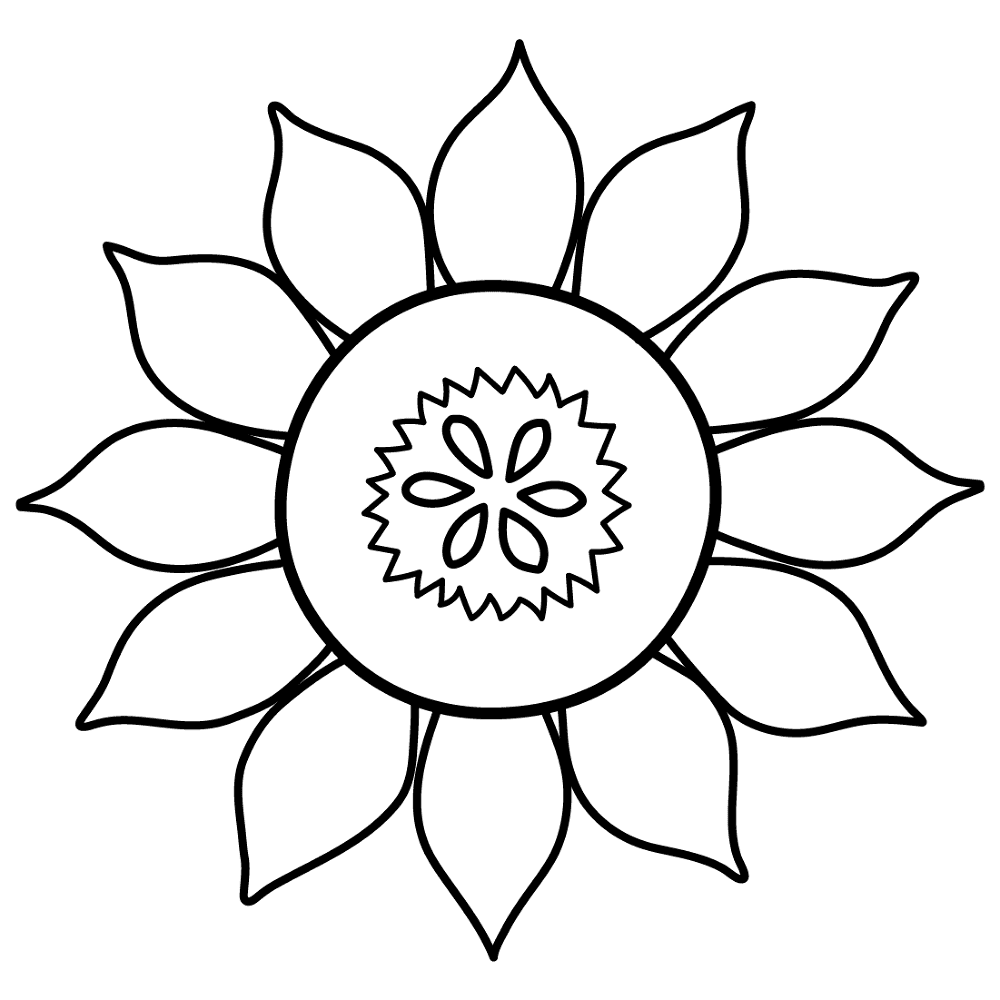 Sunflower 11 Coloring Page Md Coloring Page — Free Printable — free printable coloring page