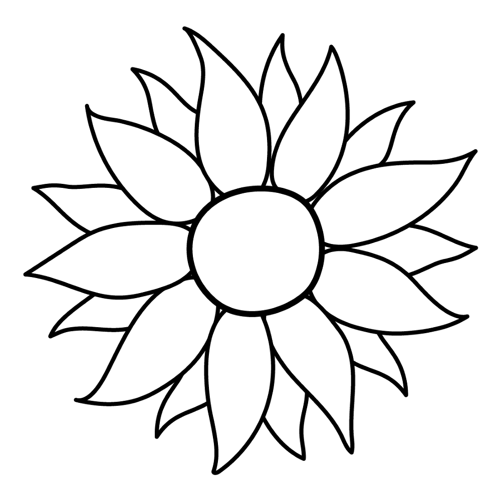 Sunflower 15 Coloring Page Md Coloring Page — Free Printable — free printable coloring page