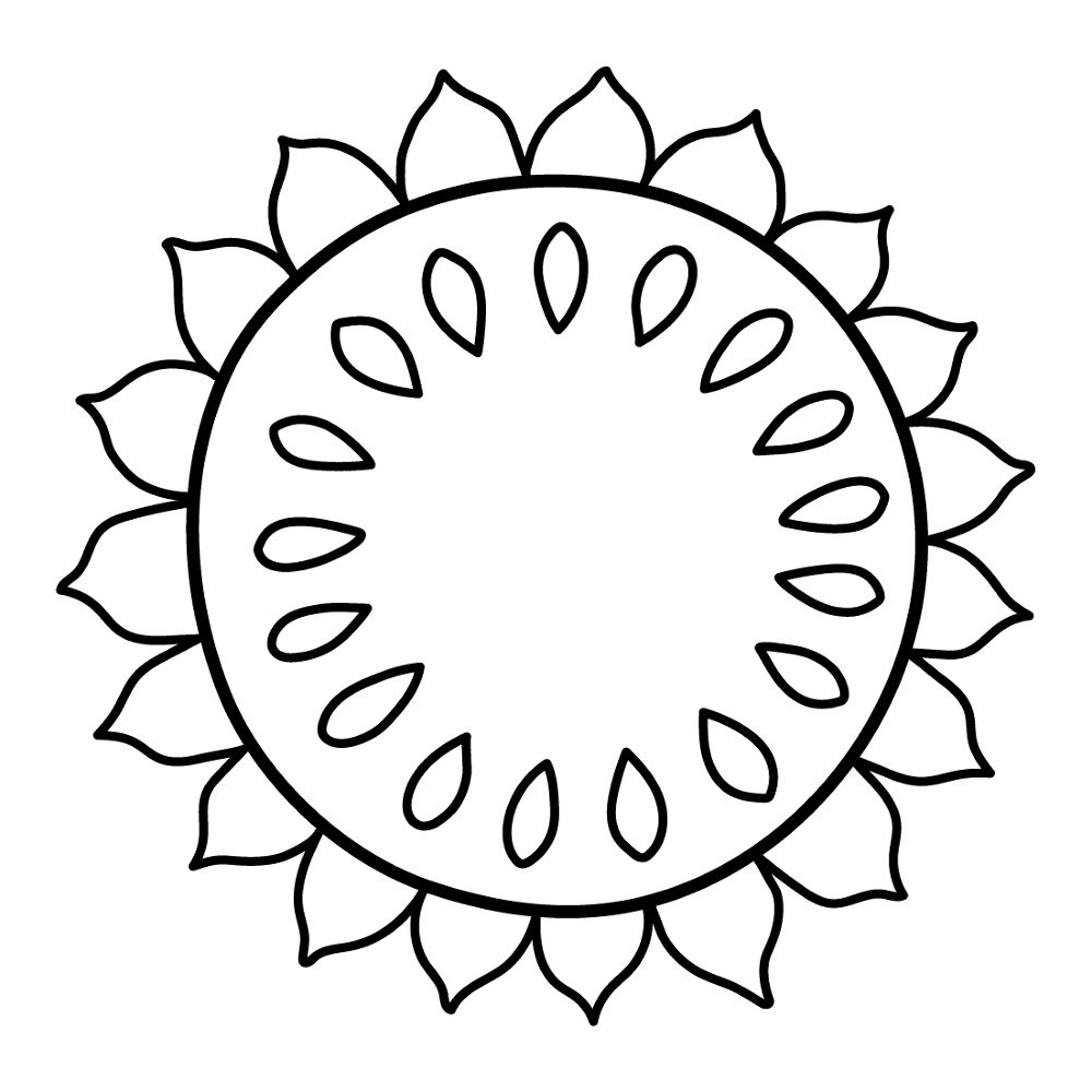 Sunflower 3 Coloring Page Md Coloring Page — Free Printable — free printable coloring page