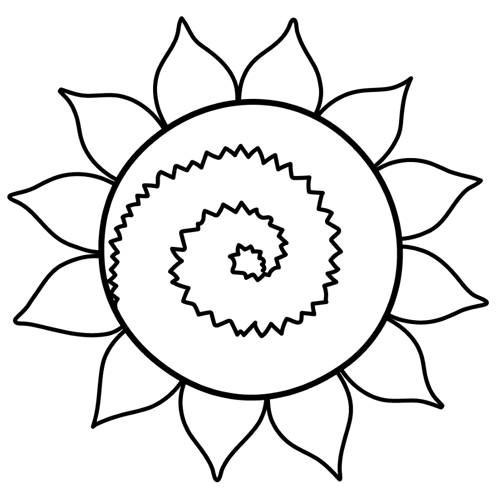 Sunflower 9 Coloring Page Md Coloring Page — Free Printable — free printable coloring page