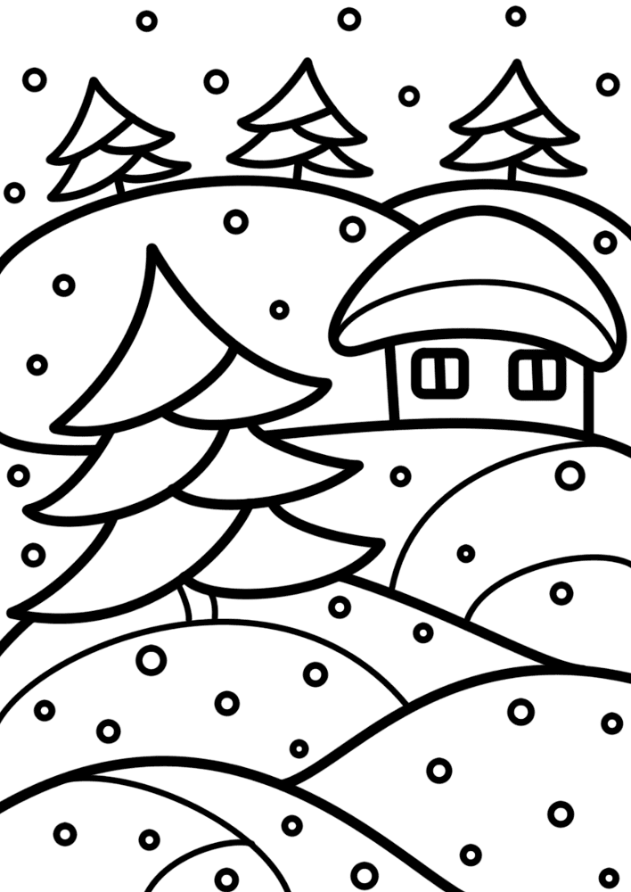 Winter Stained Glass Coloring Page Md Coloring Page — Free Printable — free printable coloring page