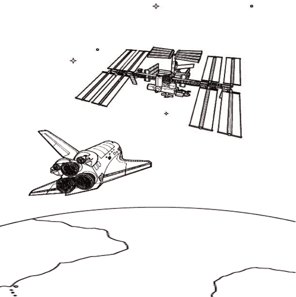 6 Space Shuttle Heads To The Iss Coloring Page Md Coloring Page — Free Printable — free printable coloring page