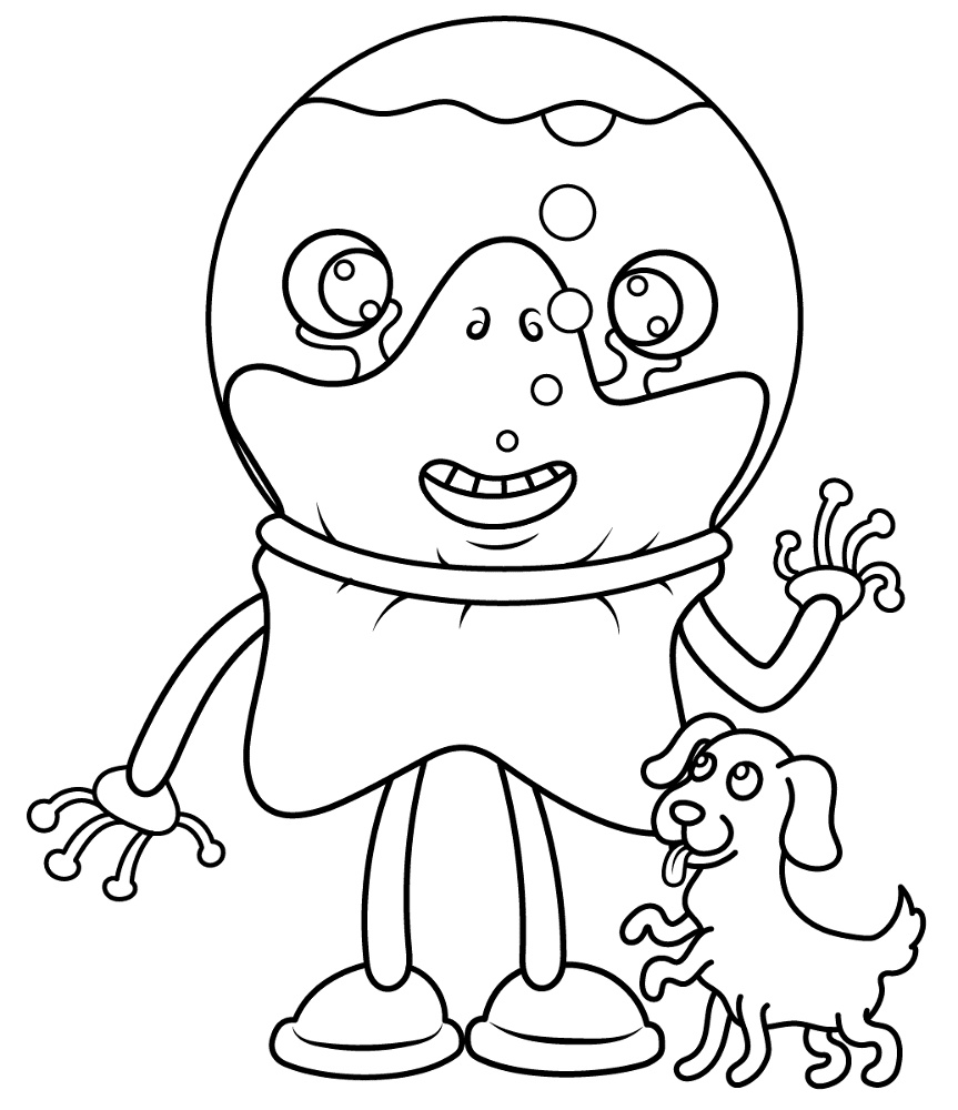 Alien 9 Coloring Page Md Coloring Page — Free Printable — free printable coloring page