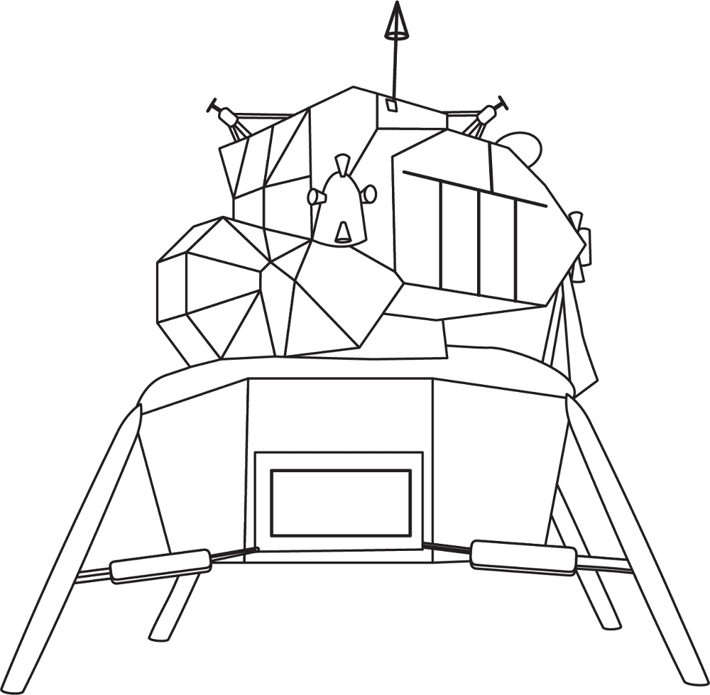 Apollo 11 Lunar Module Eagle Coloring Page Md Coloring Page — Free Printable — free printable coloring page