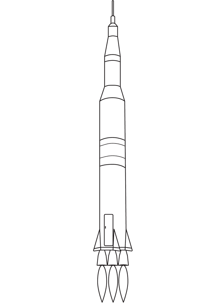Apollo 11 Rocket Coloring Page Md Coloring Page — Free Printable — free printable coloring page