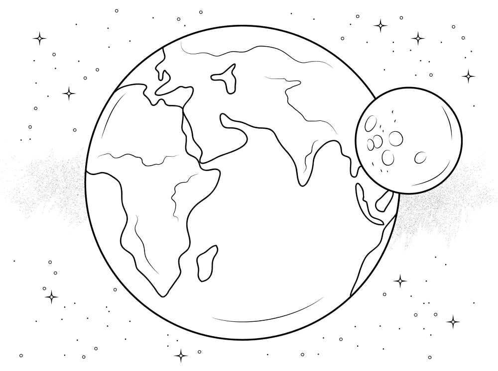 Earth And Moon Coloring Pages Md Coloring Page — Free Printable — free printable coloring page