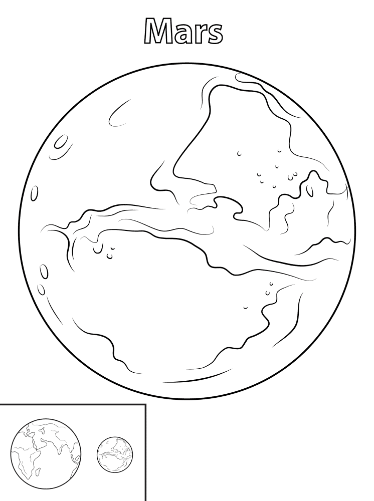 Mars Planet Coloring Pages Md Coloring Page — Free Printable — free printable coloring page