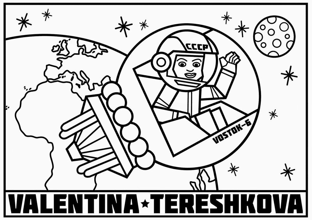 Valentina Tereshkova Coloring Page Md Coloring Page — Free Printable — free printable coloring page