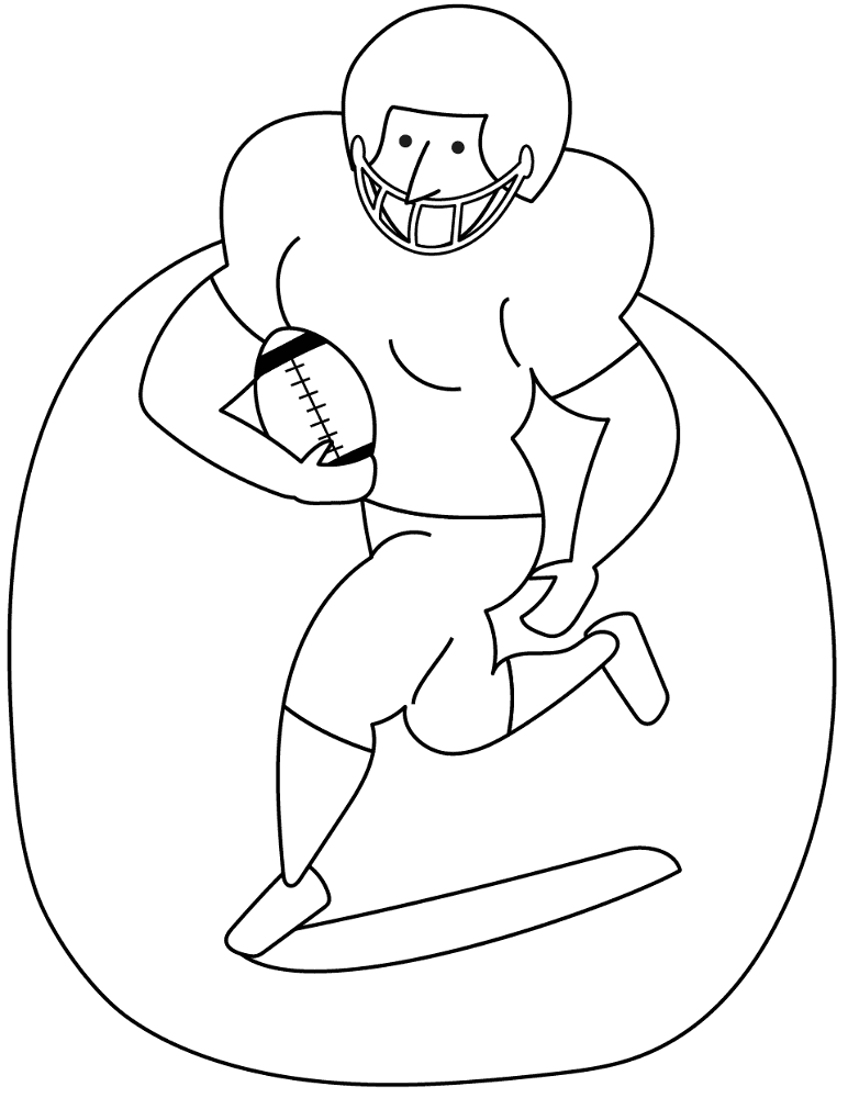 American Football Player Coloring Page Md Coloring Page — Free Printable — free printable coloring page
