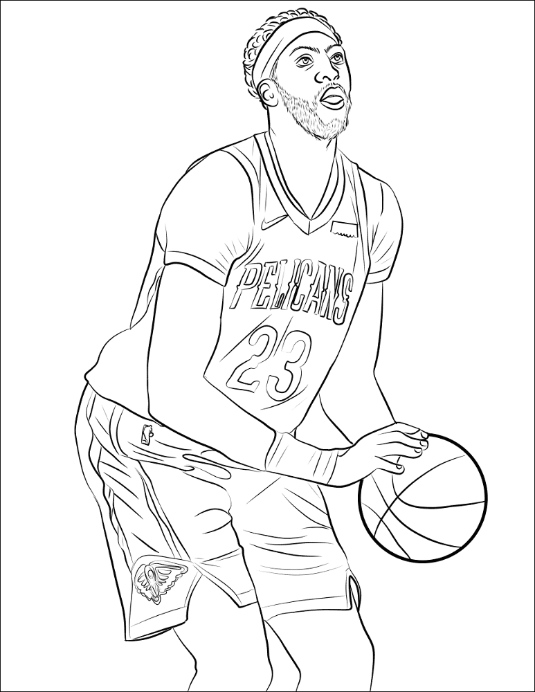 Anthony Davis Coloring Page Md Coloring Page — Free Printable — free printable coloring page