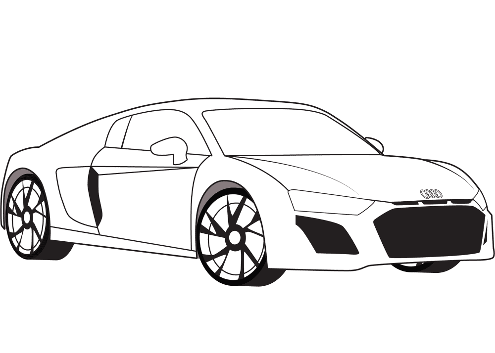 Audi R8 Coloring Page Md Coloring Page — Free Printable — free printable coloring page