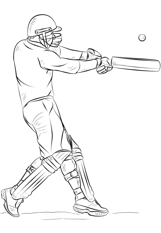 Cricket Player Coloring Page Md Coloring Page — Free Printable — free printable coloring page