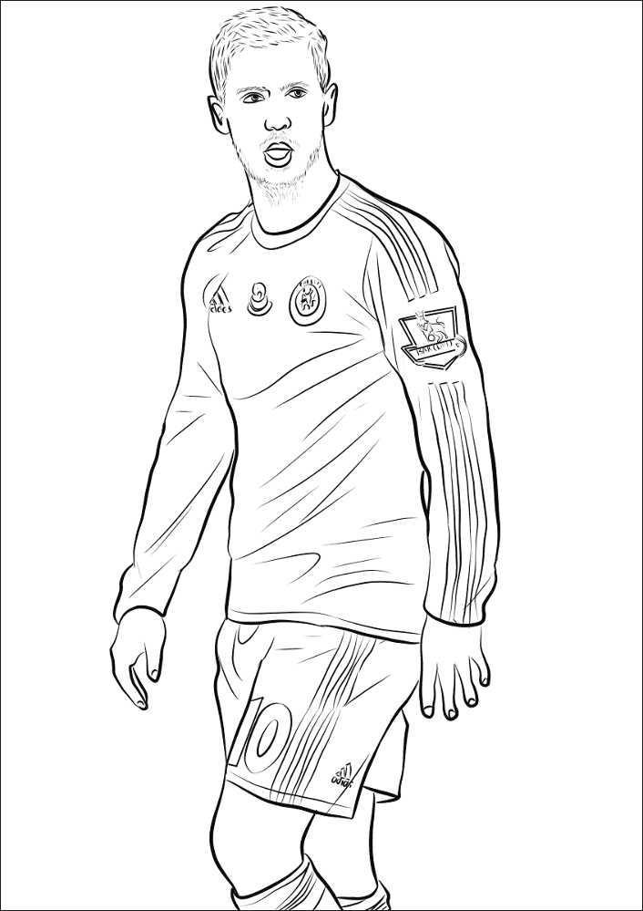 Eden Hazard Coloring Page Md Coloring Page — Free Printable — free printable coloring page