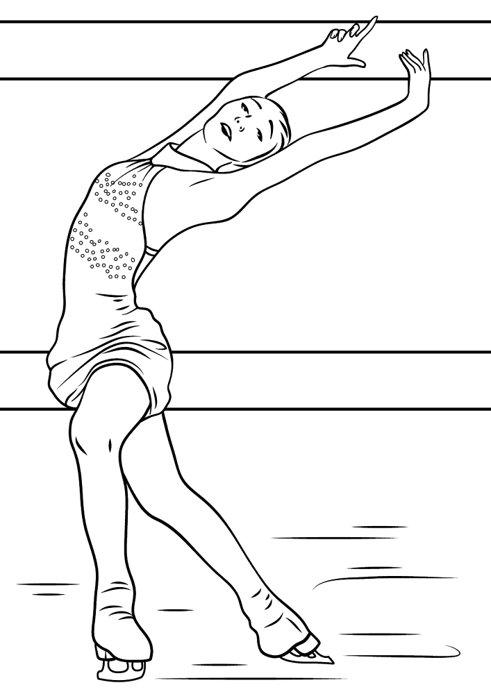 Figure Skating Coloring Page Md Coloring Page — Free Printable — free printable coloring page