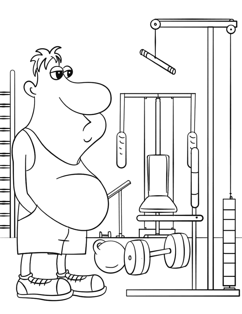 First Day In Gym Coloring Page Md Coloring Page — Free Printable — free printable coloring page