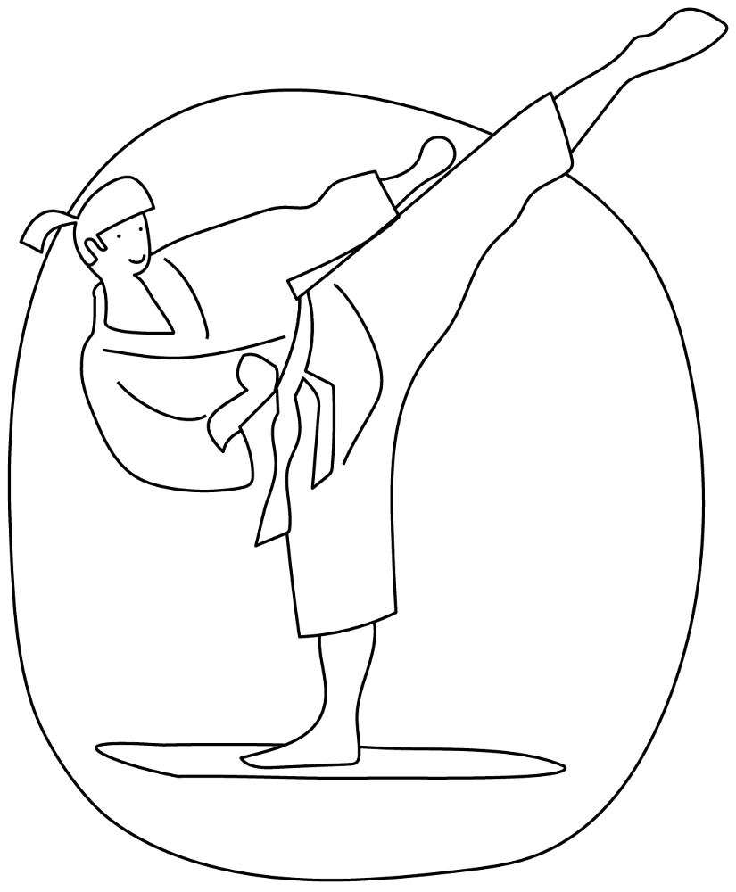 Karate Coloring Page Md Coloring Page — Free Printable — free printable coloring page