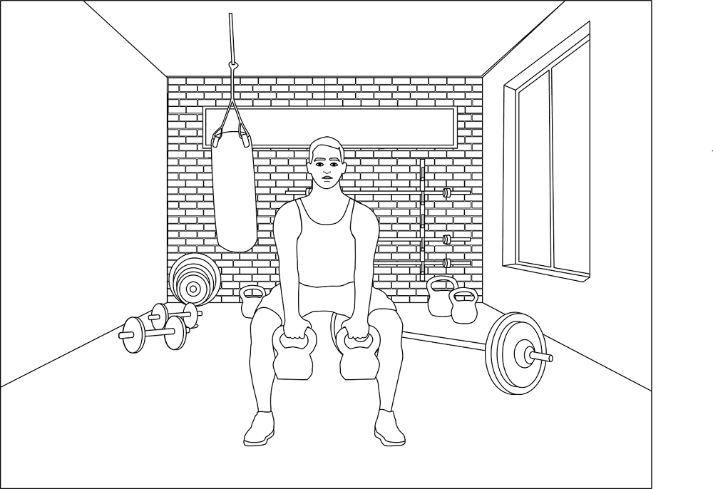 Kettlebell Coloring Page Md Coloring Page — Free Printable — free printable coloring page