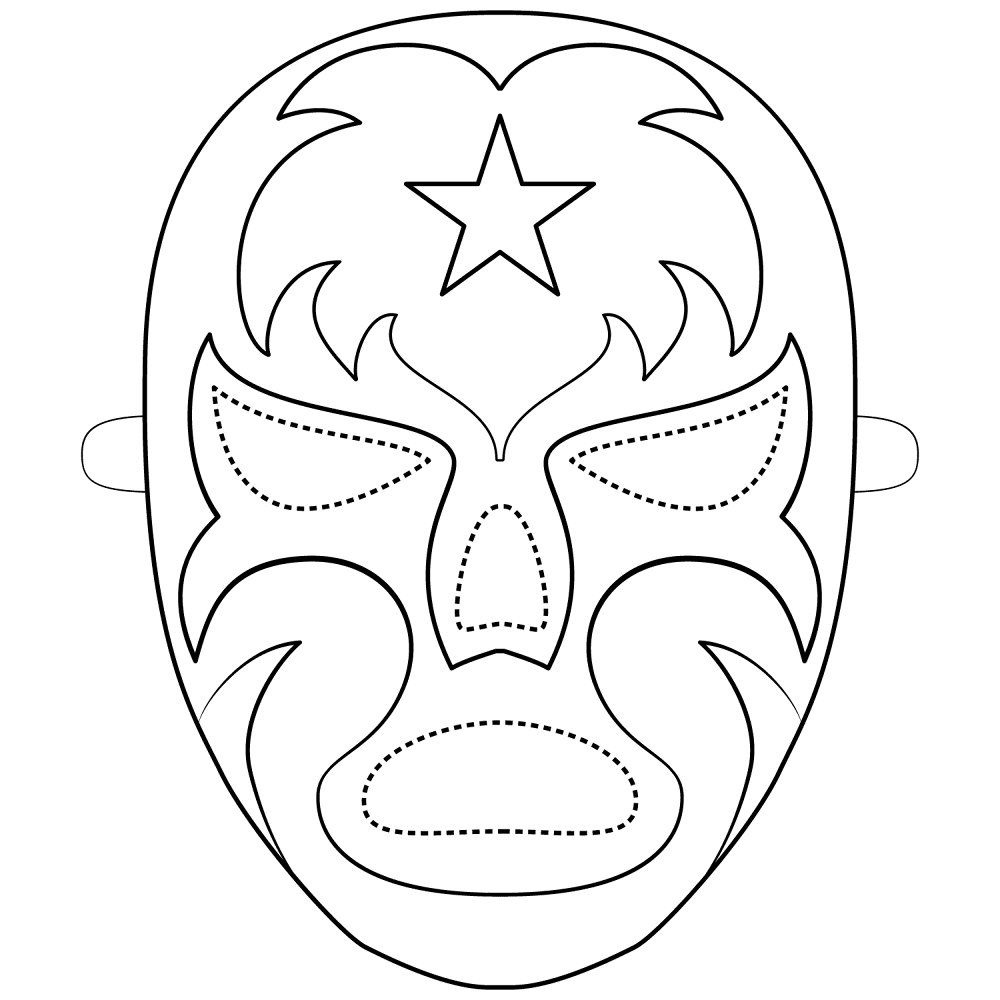 Lunchador Mask Coloring Page Md Coloring Page — Free Printable — free printable coloring page